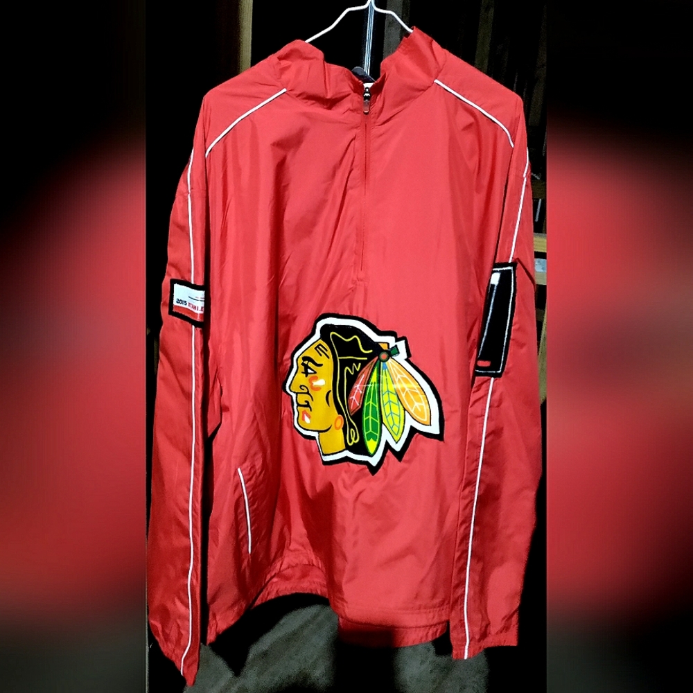 NEW Chicago Blackhawks Rain Jacket/Wind Breaker! Champion. 3XL, Men. Unisex